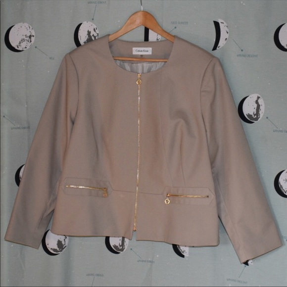 Calvin Klein Jackets & Blazers - Calvin Klein Plus Size Zip Up Blazer NWOT